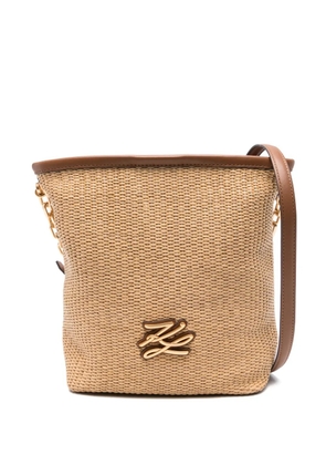 Karl Lagerfeld small K/Autograph bucket bag - Neutrals