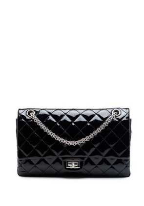 CHANEL Pre-Owned 2009-2010 Quilted Patent Reissue 2.55 Double Flap 226 crossbody bag - Black