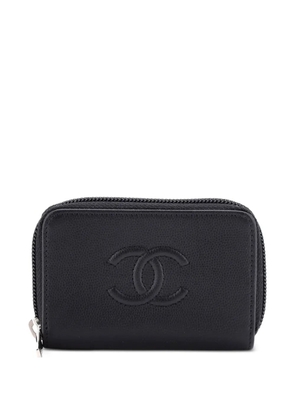 CHANEL Pre-Owned CC Zip Coin Purse Quilted Caviar Small pouch - Black