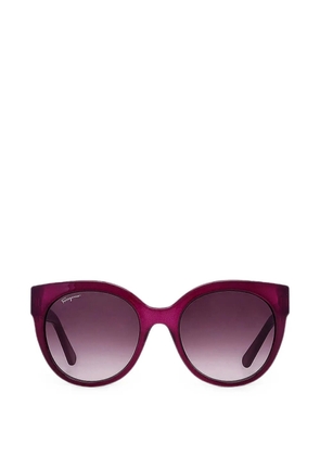 Ferragamo Gancini round-frame sunglasses - Purple