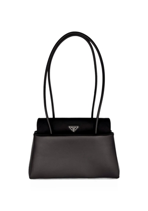 Prada logo-plaque shoulder bag - Black