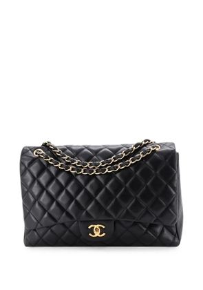 CHANEL Pre-Owned Classic Single Flap Bag Quilted Lambskin Maxi shoulder bag - Black
