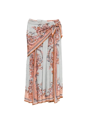 ZIMMERMANN Aster side-tie midi skirt - Blue