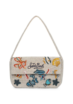 MC2 Saint Barth Pearl bead-embellished shoulder bag - Silver