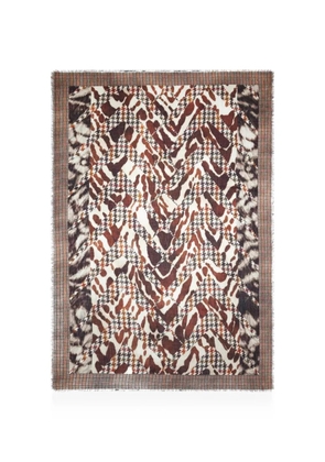 Pierre-Louis Mascia printed frayed-edge scarf - Neutrals