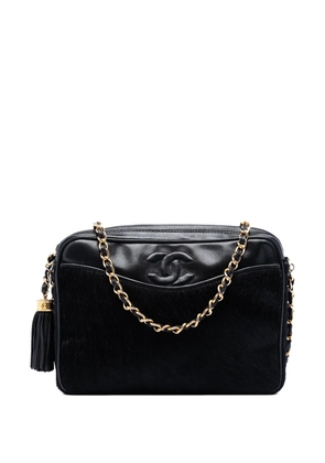 CHANEL Pre-Owned 1986-1988 CC Ponyhair and Leather Tassel Camera Bag crossbody bag - Black