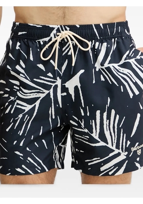 Barbour Edenwood palm-print drawstring swim shorts - Blue