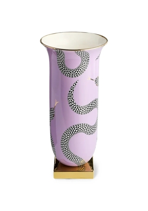 Jonathan Adler snake-print square-base vase - Purple