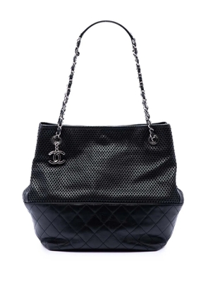 CHANEL Pre-Owned 2012-2013 Perforated Calfskin Up In The Air North South tote bag - Black