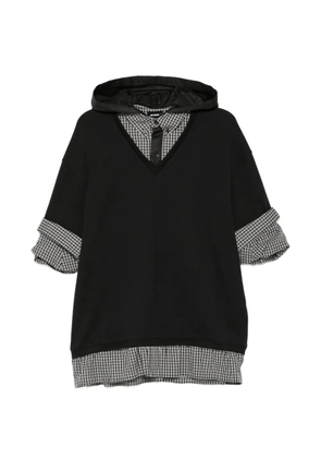 We11done layered-design T-shirt - Black