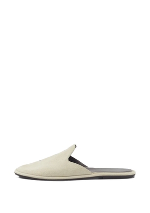 The Row Pre-Owned Roger flat mules - Neutrals