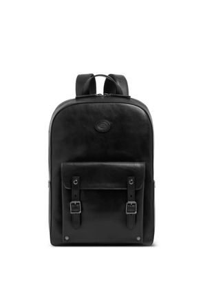 The Bridge buckle-detail leather backpack - Black