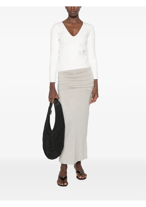 TOTEME draped maxi skirt - Grey