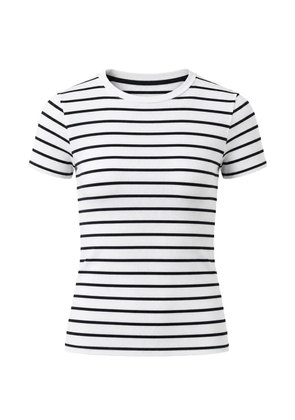 PATRICK ASSARAF striped-pattern T-shirt - White