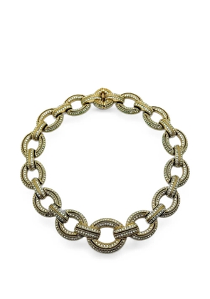 Christian Dior Pre-Owned 1980s crystal chain-link necklace - Gold