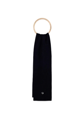Fred Perry embroidered-logo scarf - Blue
