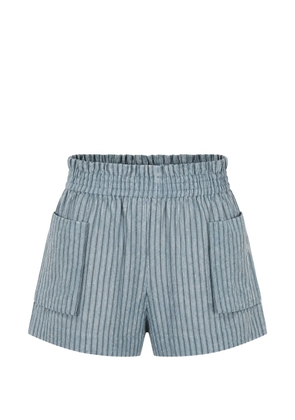 HEVRON Mira striped shorts - Blue
