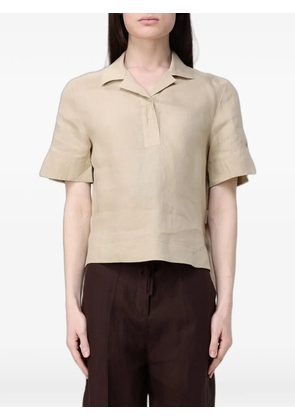 Colmar short-sleeve linen shirt - Neutrals