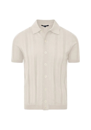 PATRICK ASSARAF short-sleeve button-down knitted shirt - Neutrals