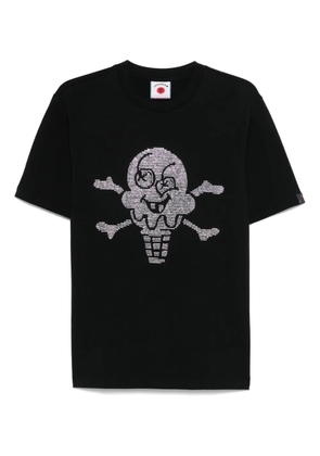 ICECREAM Rhinestone Cones & Bones Popover T-shirt - Black