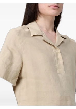 Colmar short-sleeve linen shirt - Neutrals