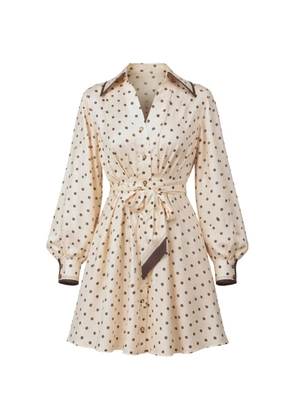 ZIMMERMANN Dot Tuck belted mini dress - Neutrals