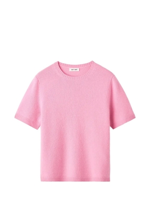 Soft Goat oversized short-sleeve knitted T-shirt - Pink