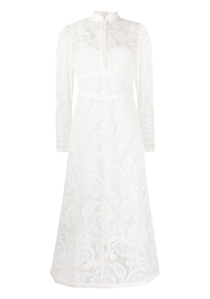 ZIMMERMANN Wonderland lace midi dress - White