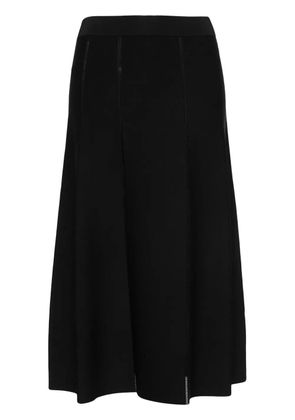 ZIMMERMANN ribbed-knit A-line midi skirt - Black