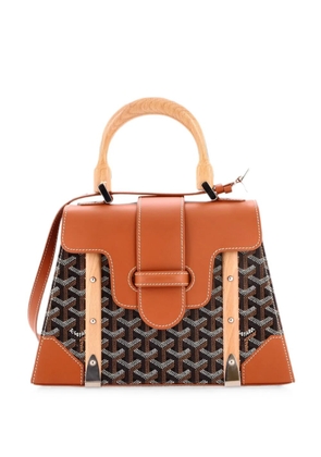 Goyard Pre-Owned Saigon Top Handle Bag Coated Canvas with Leather PM satchel - Brown