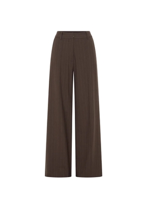 Anna Quan Adam chalk-stripe trousers - Brown