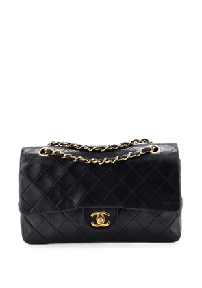CHANEL Pre-Owned Classic Double Flap Bag Quilted Lambskin Medium shoulder bag - Black