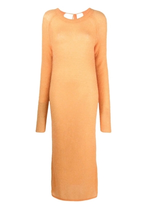 Acne Studios cut-out detail knitted dress - Orange