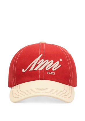 AMI Paris cotton cap with Ami Paris embroidery - Red