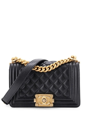 CHANEL Pre-Owned Boy Flap Bag Quilted Caviar Small crossbody bag - Black
