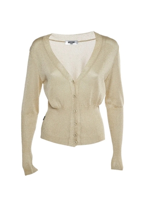 Moschino Pre-Owned metallic-effect cardigan - Gold