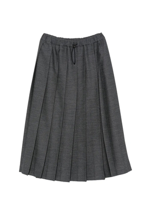 Fabiana Filippi pleated drawstring-waistband midi skirt - Grey