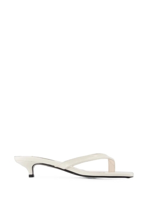 TOTEME square-toe leather sandals - Neutrals