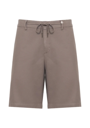 Myths drawstring-waist cotton shorts - Brown