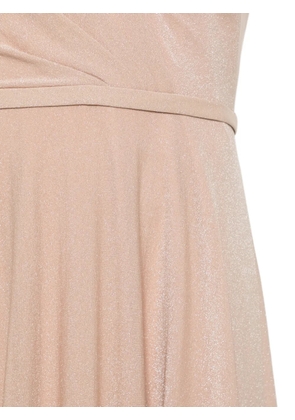 Allure glitter-effect V-neck maxi dress - Pink
