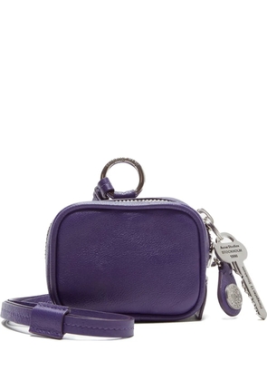 Acne Studios Camero Clip zip leather wallet - Purple