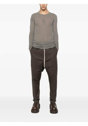 Rick Owens drawstring drop-crotch trousers - Brown