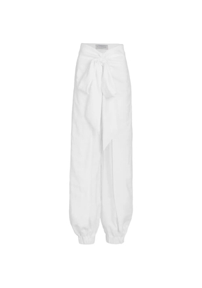 Silvia Tcherassi Felipe knot-detail trousers - White