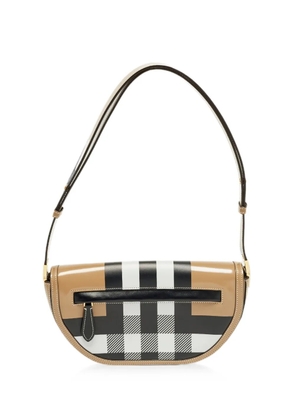 Burberry Pre-Owned small Olympia-check shoulder bag - Neutrals