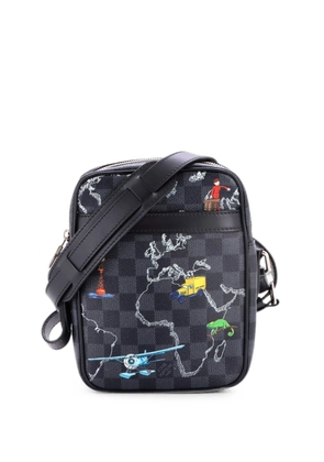 Louis Vuitton Pre-Owned Danube Slim Bag Limited Edition Renaissance Map Damier Graphite PM crossbody bag - Black