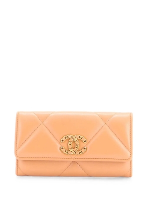 CHANEL Pre-Owned 19 Flap Wallet Quilted Lambskin Long small wallets - Brown
