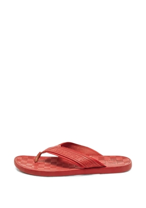 Louis Vuitton Pre-Owned check-textured thong flip flops