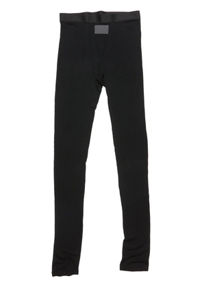Acne Studios logo-appliqué leggings - Black
