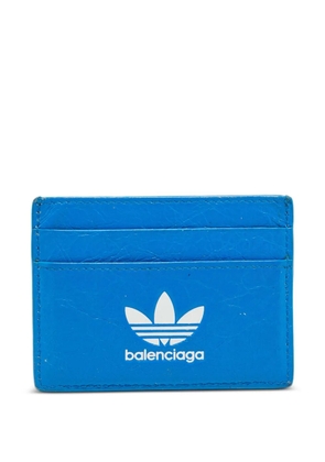Balenciaga Pre-Owned x Adidas logo-detail cardholder - Blue