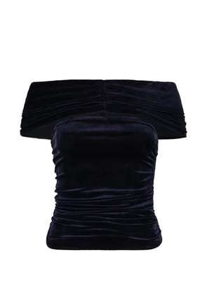 Alberta Ferretti off-shoulder blouse - Blue